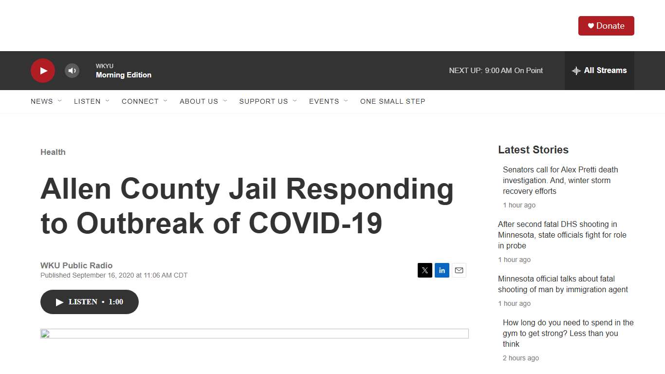 Allen County Jail Responding to Outbreak of COVID-19